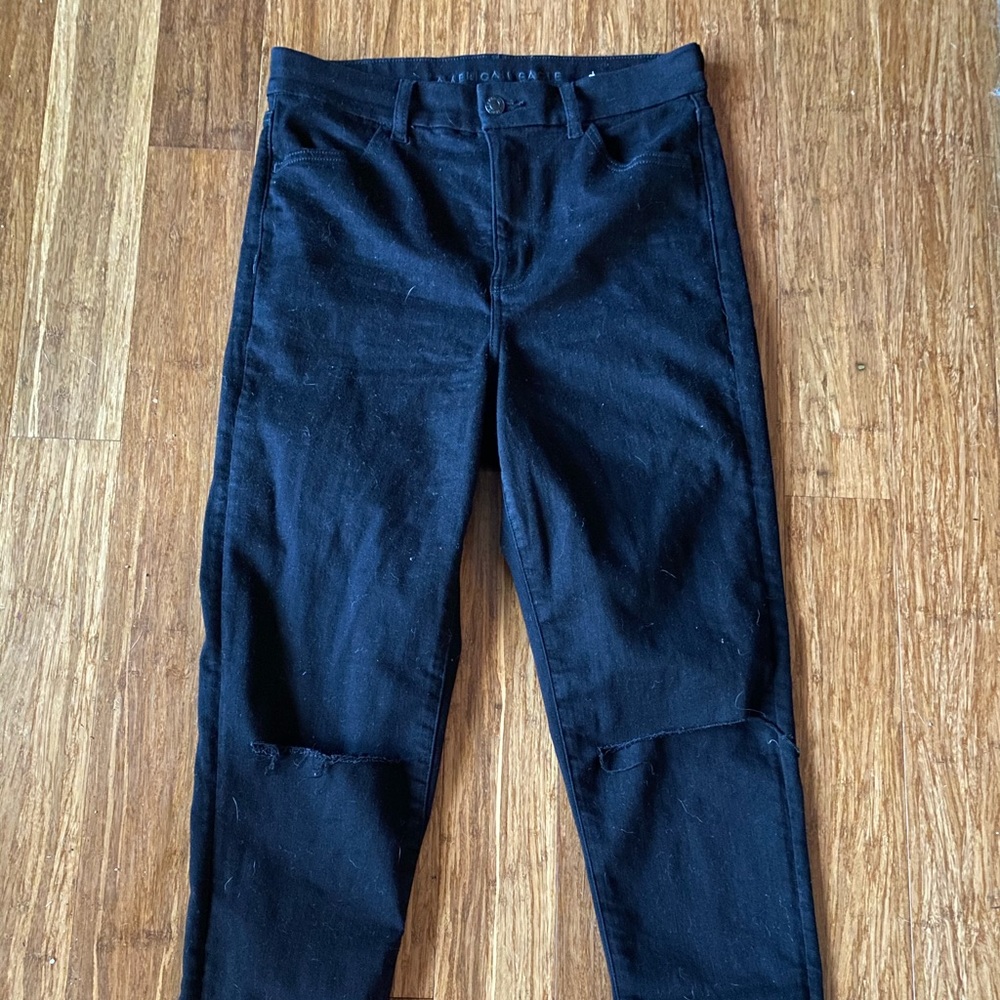 American eagle jeans with rips on the knees